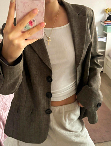 Damen blazer grau business - blazer,