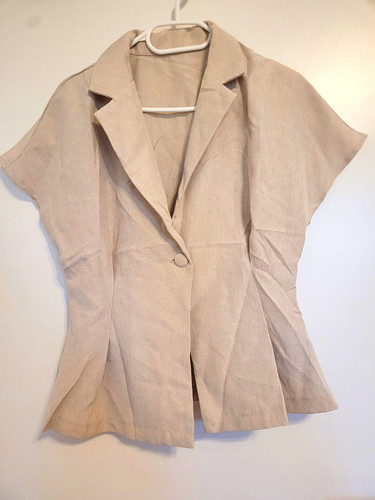 Damen blazer kurzarm beige - damen,