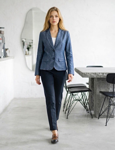 Gant damen blazer kurz blau - damen,