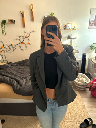 Damen blazer grau mit - damen,