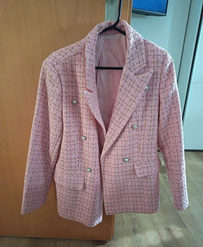 Damen blazer tweed rosa - tweed, gr.