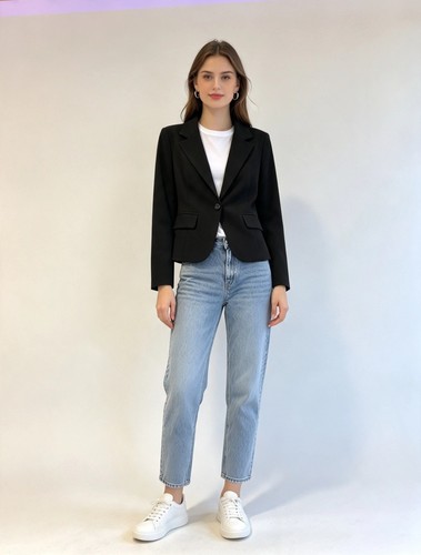 Zara damen blazer kurz schwarz - damen,