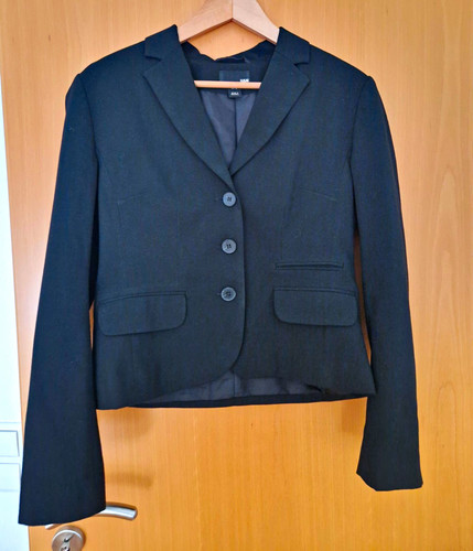 Damen blazer schwarz kurz - schwarz,