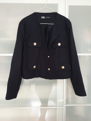 Marineblauer kurzblazer zara - kurzblazer,