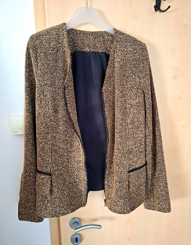 Damen tweed blazer - tweed, kurz