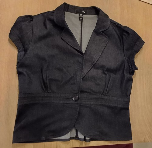 Jeansweste kurzarm blazer - kurzarm,