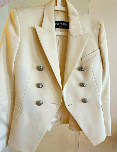 Balmain damen blazer creme - balmain,