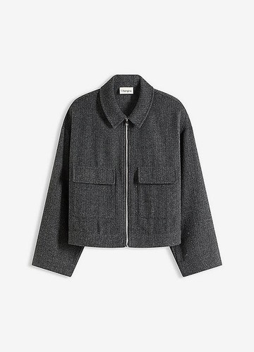 Neu kurz jacke anthrazit - gr,